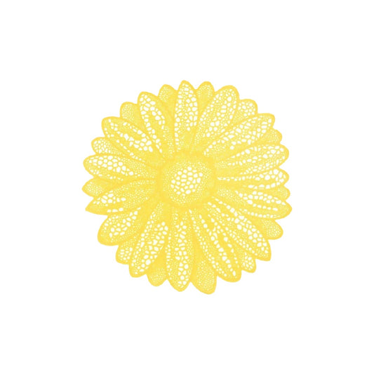 Posavasos redondo de silicona con diseño floral calado